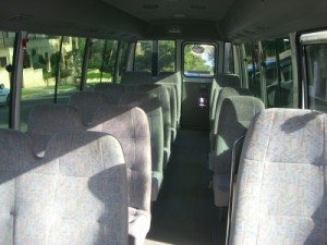 interior of 16 seat minibus